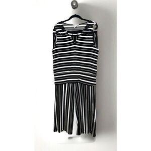 White House Black Market Outfit Set Size L Wide Leg Pants Sleeveless Top Stretch